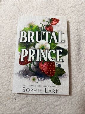 Brutal Prince by Sophie Lark - Paperback - White Cover with Strawberry Art
